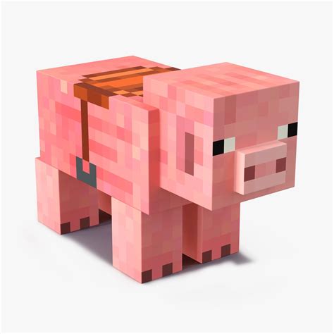 Minecraft Pig with Saddle 3D Model #AD ,#Pig#Minecraft#Model#Saddle ...