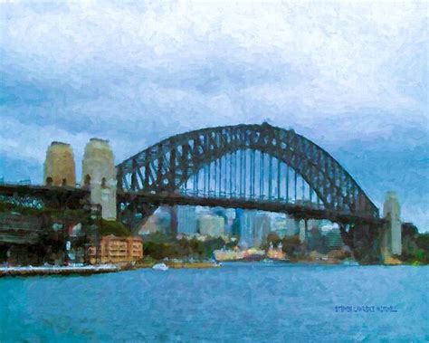 "Sydney Harbour Bridge painting" by iLens | Redbubble