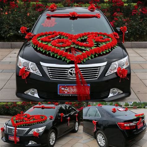 New Style Luxury Wedding Car Decoration Set Heart "LOVE " Wedding Car Flower Decorative ...