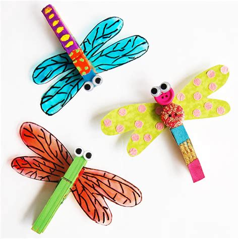 Clothespin Dragonfly | Kids' Crafts | Fun Craft Ideas | FirstPalette.com