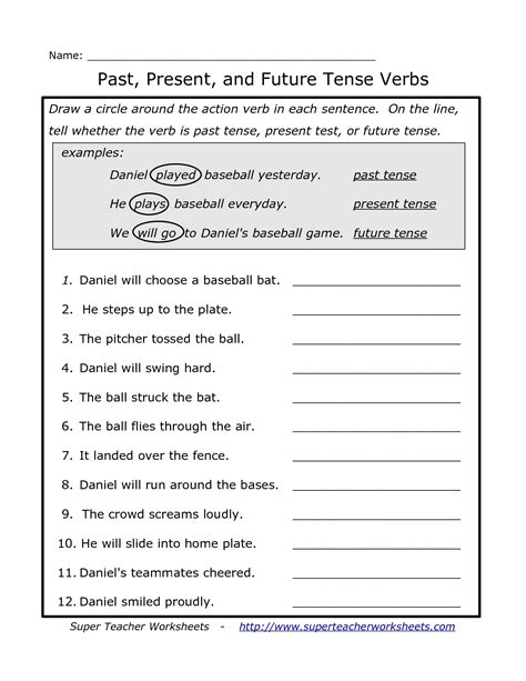 Free Printable Past Tense Verbs Worksheets - Free Printable