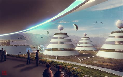 Future city on terraformed Mars by Julian Faylona | human Mars