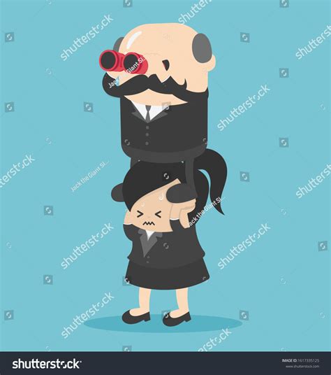 Concept Cartoon Illustration Takes Advantage Weakness Stock Vector ...