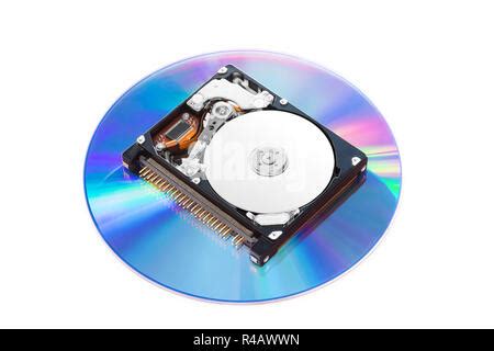 Hard disk drive and dvd disc Stock Photo - Alamy