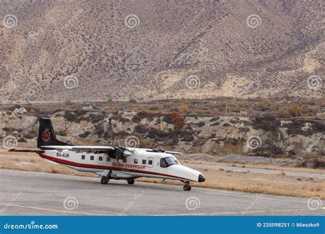 Passenger Plane at Jomsom Airport Editorial Photo - Image of fuselage ...