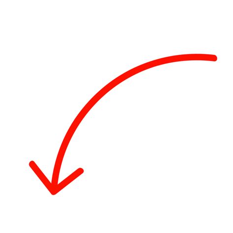 Hand Drawn Red Arrow Png