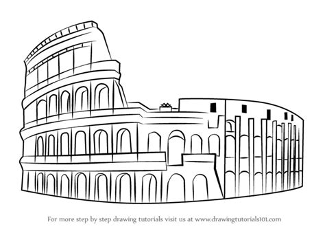 How to Draw The Colosseum (Wonders of The World) Step by Step ...