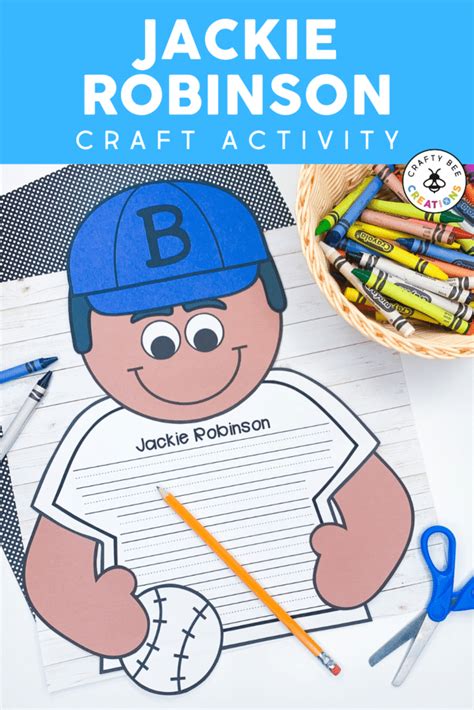 A Fun Jackie Robinson Craft for Kids of All Ages With 5 Writing Prompts - Crafty Bee Creations