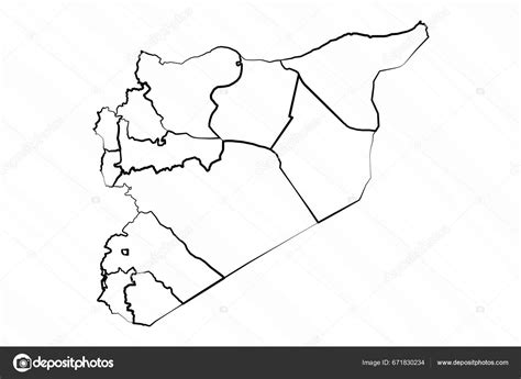 Hand Drawn Syria Map Illustration Stock Vector by ©businessofbasti@gmail.com 671830234