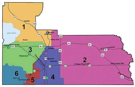 Orange County Florida District Map | State Map