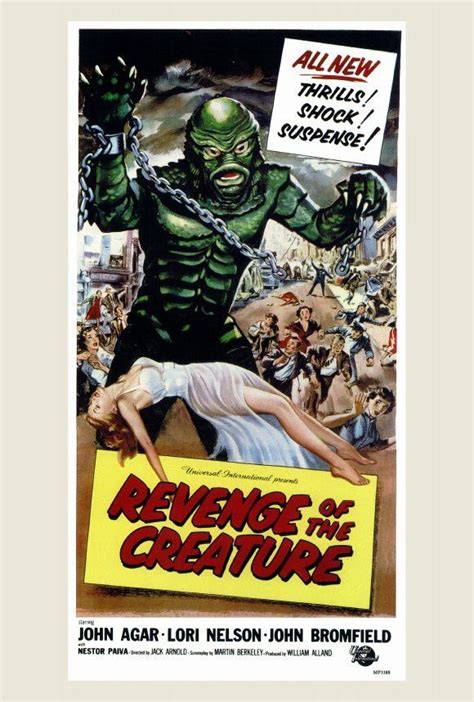 Revenge of the Creature 27x40 Movie Poster (1955) | Creature movie ...