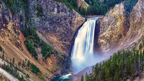 landscapes, Nature, Wyoming, Yellowstone, Waterfalls, National, Park Wallpapers HD / Desktop and ...