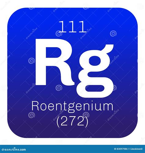 Roentgenium Chemical Element Stock Vector - Illustration of science, quantum: 83097986