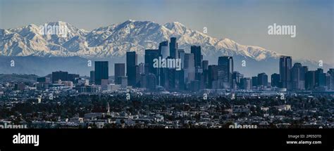 Los Angeles, USA. 02nd Mar, 2023. The snow capped San Gabriel Mountains ...