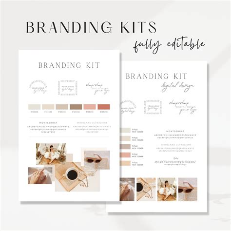 Brand Kit Template Mini Brand Board Template Premade - Etsy