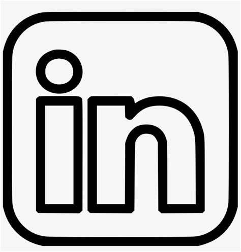 Linkedin Logo Black Png - Linkedin Icon Black And White - 981x982 PNG Download - PNGkit