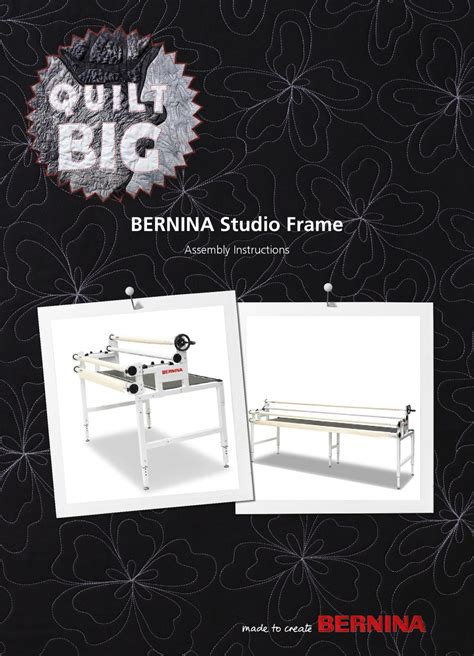 BERNINA STUDIO FRAME ASSEMBLY INSTRUCTIONS MANUAL Pdf Download | ManualsLib