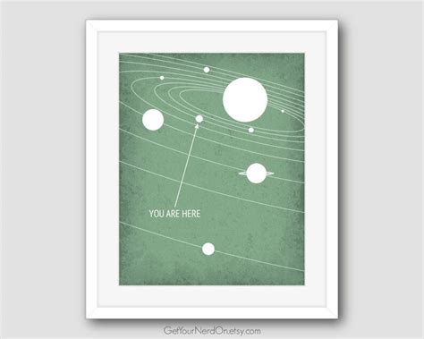 You Are Here Poster Solar System Print Astronomy Gift Ideas - Etsy