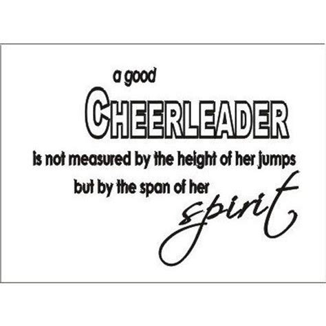 A good cheerleader..spirit Wall art vinyl decals letters love | Etsy | Cheerleading quotes ...