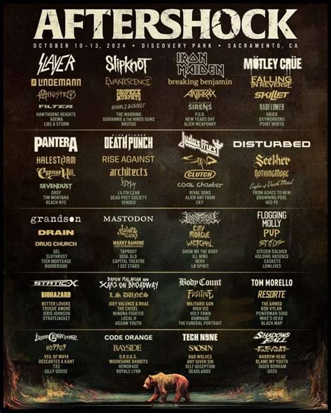 AFTERSHOCK 2024: SLAYER, IRON MAIDEN, SLIPKNOT, PANTERA, JUDAS PRIEST & Tons More Confirmed ...