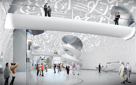 wrapped in calligraphy, dubai's museum of the future nears completion