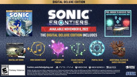 Everything in the digital deluxe edition : r/SonicFrontiers