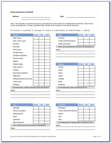 Workplace Inspection Form Template