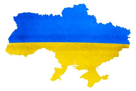 Ukraine map in flag colors, vector illustration 16583953 Vector Art at Vecteezy