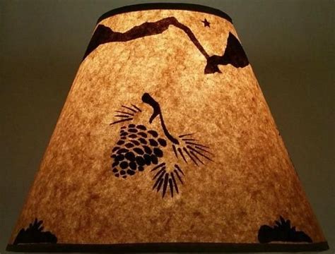 Dont miss our rustic PARCHMENT PAPER TYPE CLIP ON STYLE Pine Cone lamp shade! Shade measures 12 ...