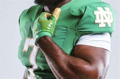 Notre Dame football: See all-green uniforms up close