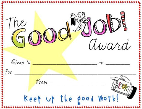 Good Job Certificate Template | Certificate templates, Certificate of ...