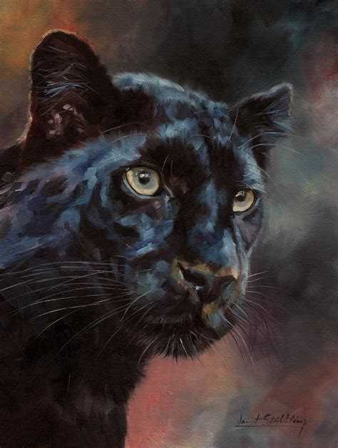 Black Panther 1 Painting by David Stribbling - Fine Art America