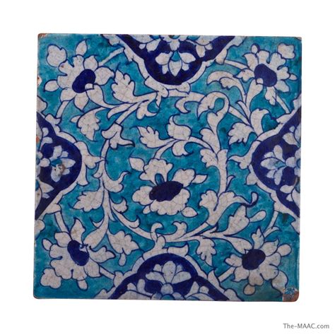 Blue Multan Pottery Tile - Manhattan Art and Antiques Center