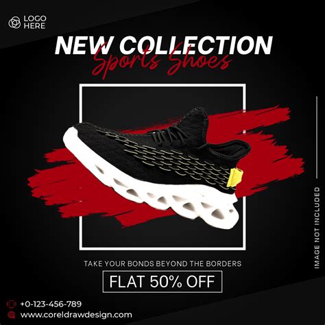 Download Modern Black Shoes Sale Banner Template Free Vector ...