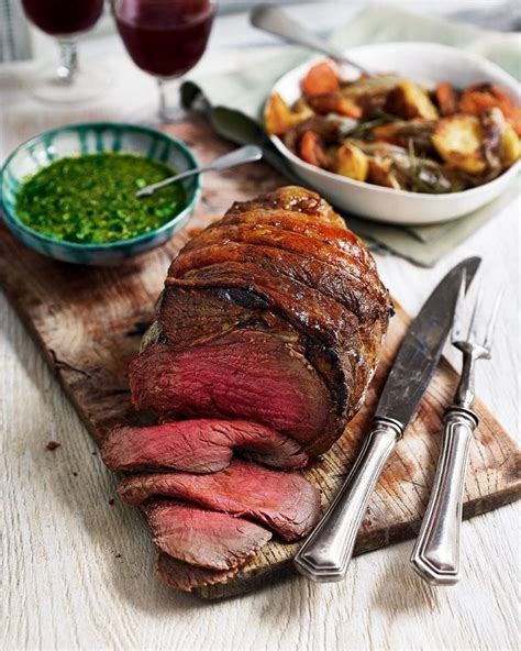 Beef rump with salsa verde and sherry-roast root vegetables recipe ...