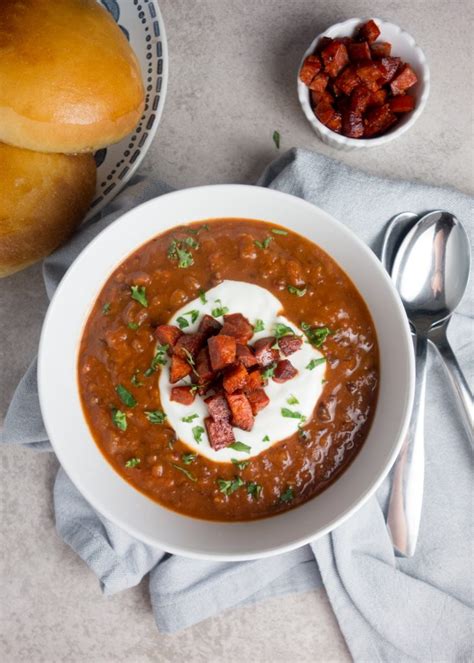 Spicy Chorizo Bean Soup - A Dash of Ginger