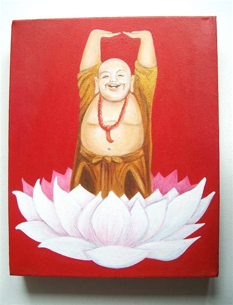 Laughing Buddha - original painting on canvas | Another fini… | Flickr