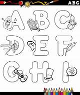 Cartoon Alphabet With Animals For coloring — Stock Vector © Izakowski  sketch template