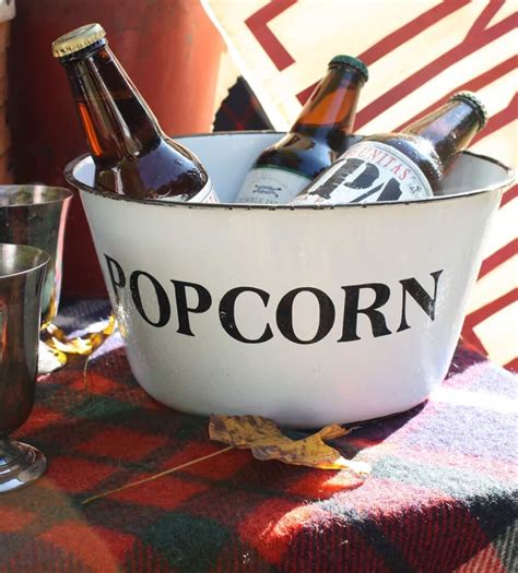 Vintage Enamel Popcorn Bowl - Nora Murphy Country House