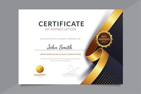 Modern Certificate Template with Flat Design