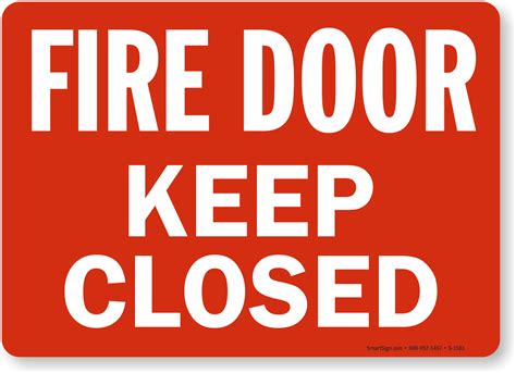 Fire Door Keep Closed Signs, Fire and Emergency Signs, SKU: S-1581