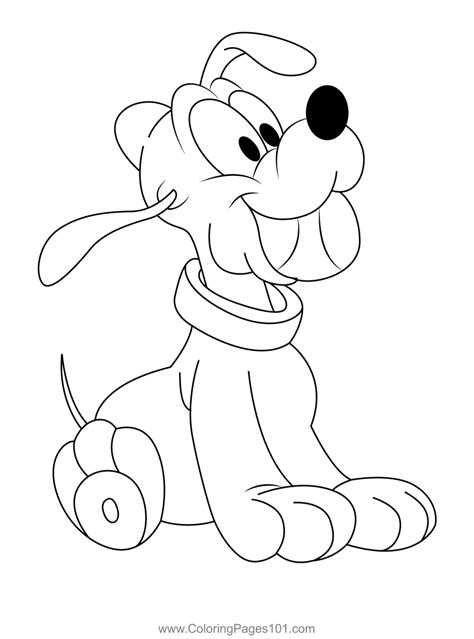 Baby Pluto Coloring Page for Kids - Free Pluto Printable Coloring Pages ...