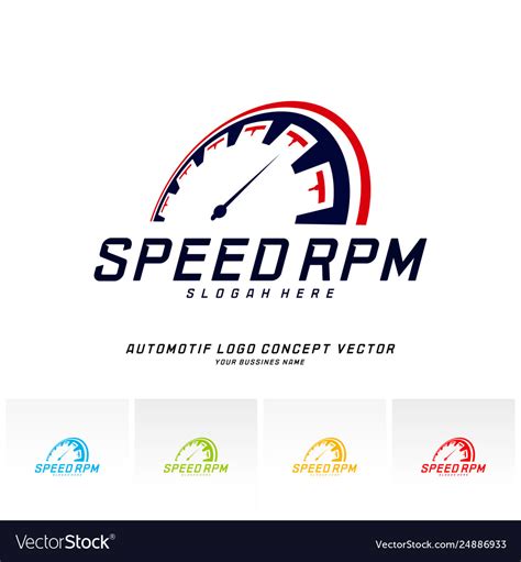 Speed logo design fast speedometer logo design Vector Image