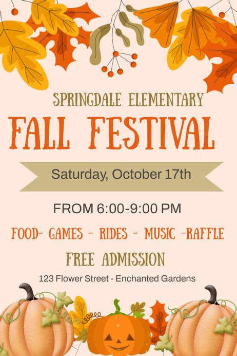 Copy of Editable Fall Festival Flyer - School Church | PosterMyWall