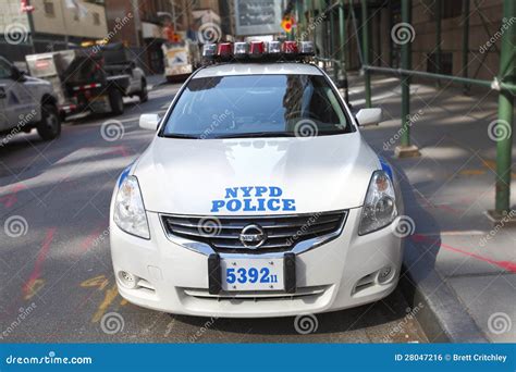 NYPD police car editorial photo. Image of vehicle, speeding - 28047216