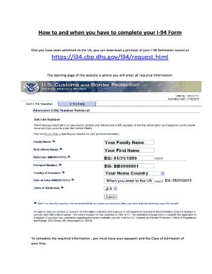 18 Printable i-94 form pdf Templates - Fillable Samples in PDF, Word to ...