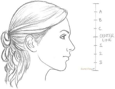 Face Female Side View Drawing Reference This profile view is of a beautiful female s face and i ...