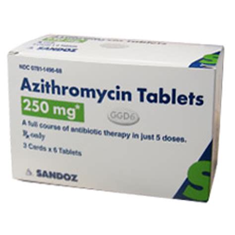 Azithromycin Tabs 250mg Z-Pack 3x6 Tabs by Generic (brand may vary)