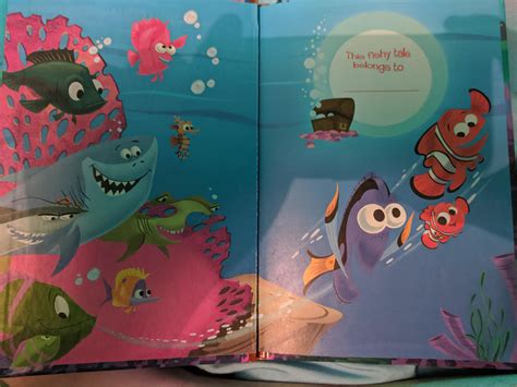 This was in a picture book for the movie finding Nemo I find the art style to be absolutely ...