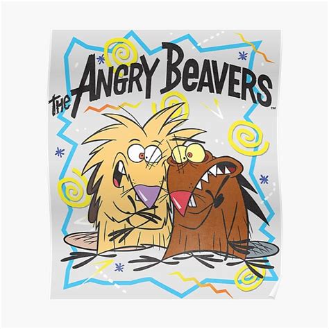 "Angry Beavers Characters & 90's Graphics " Poster for Sale by TawanPK | Redbubble